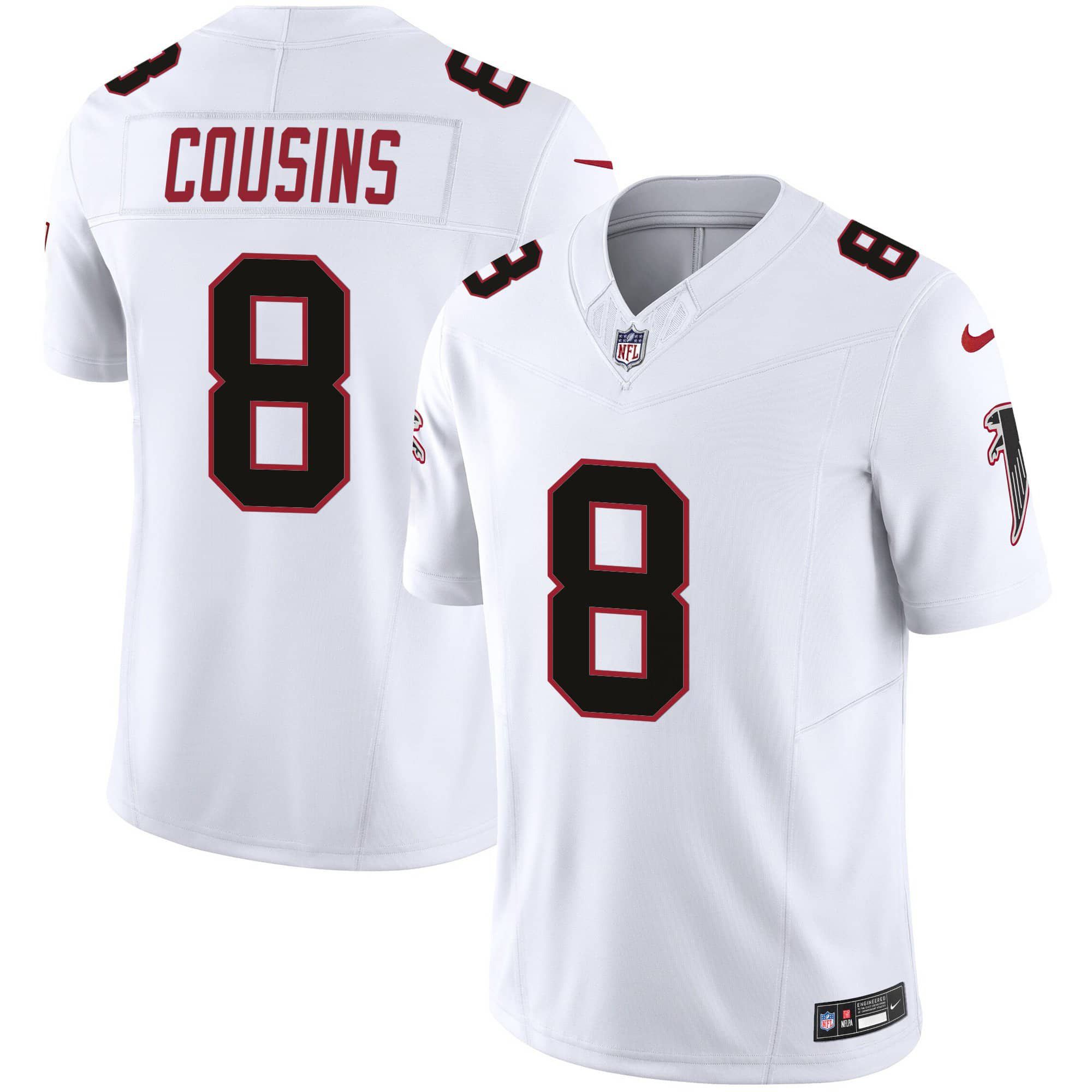 Men Atlanta Falcons #8 Cousins White 2024 Nike Vapor Limited NFL Jersey